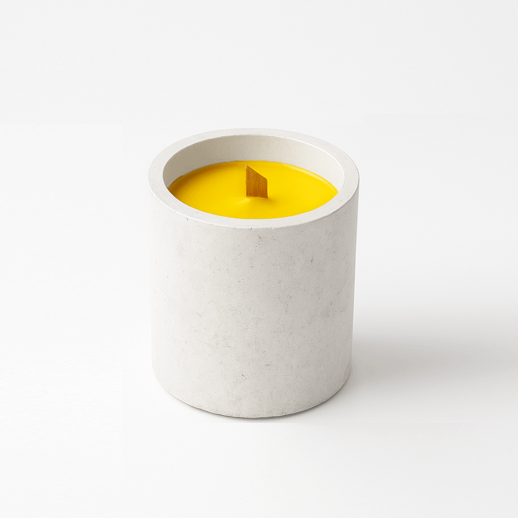 Bougie Citronnelle Artisanale – Parfum de Grasse – Pot en Plâtre Fait Main en France
